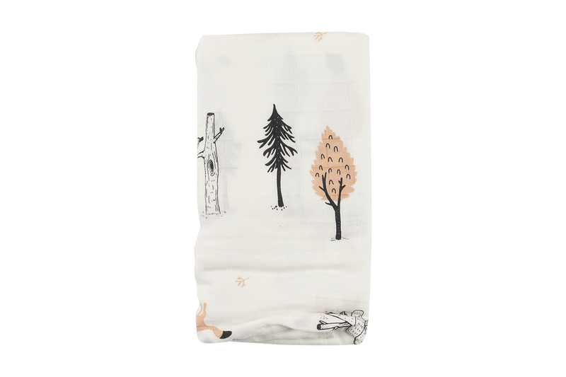 חיתול טטרה במבוק לבן בהדפס היער הסודי-גדול
